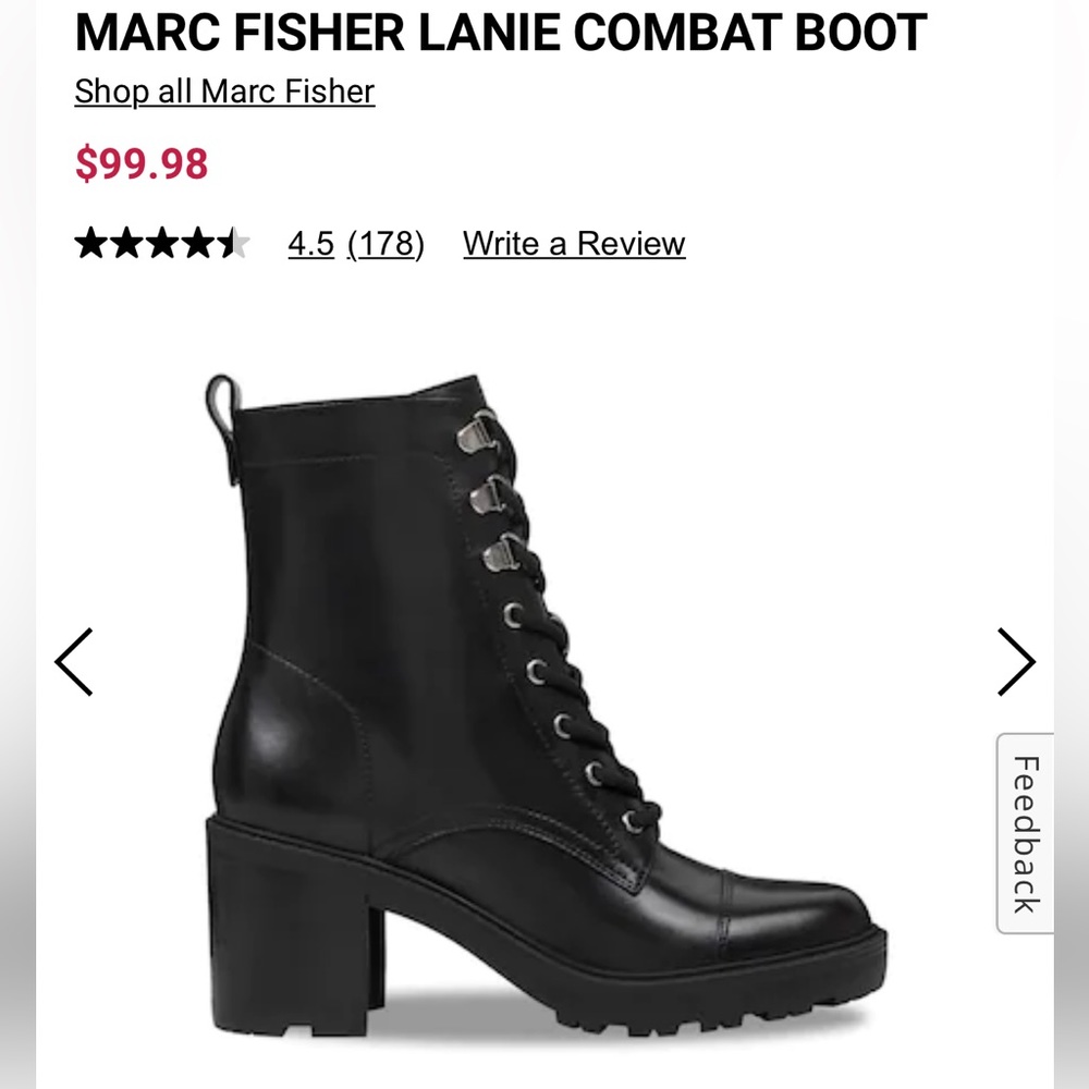 Marc Fisher Lanie Combat Boot - Black - image 7